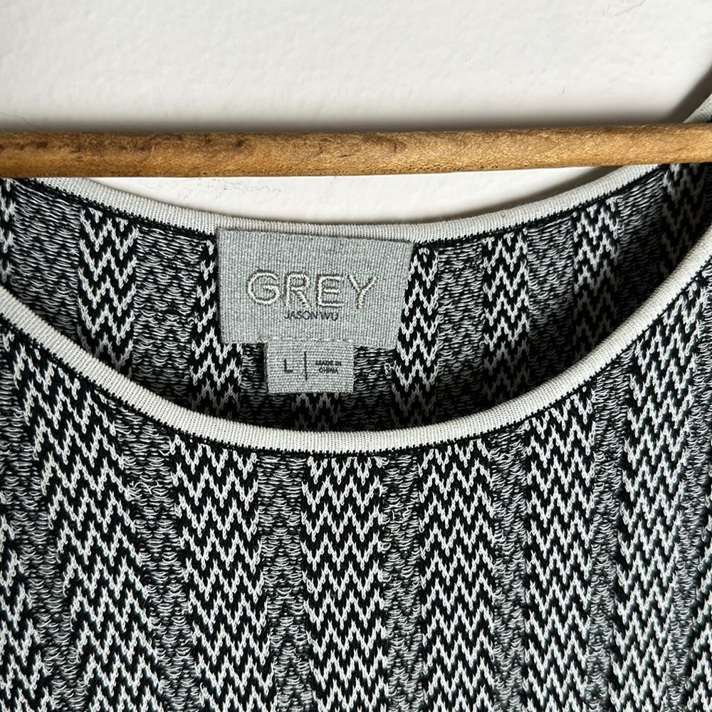 GREY by Jason Wu Chevron Knit Dress size L - Picture 10 of 14